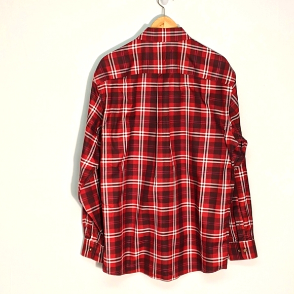 Jos. A. Bank Traveler's Collection Red Plaid Shirt - Picture 2 of 5